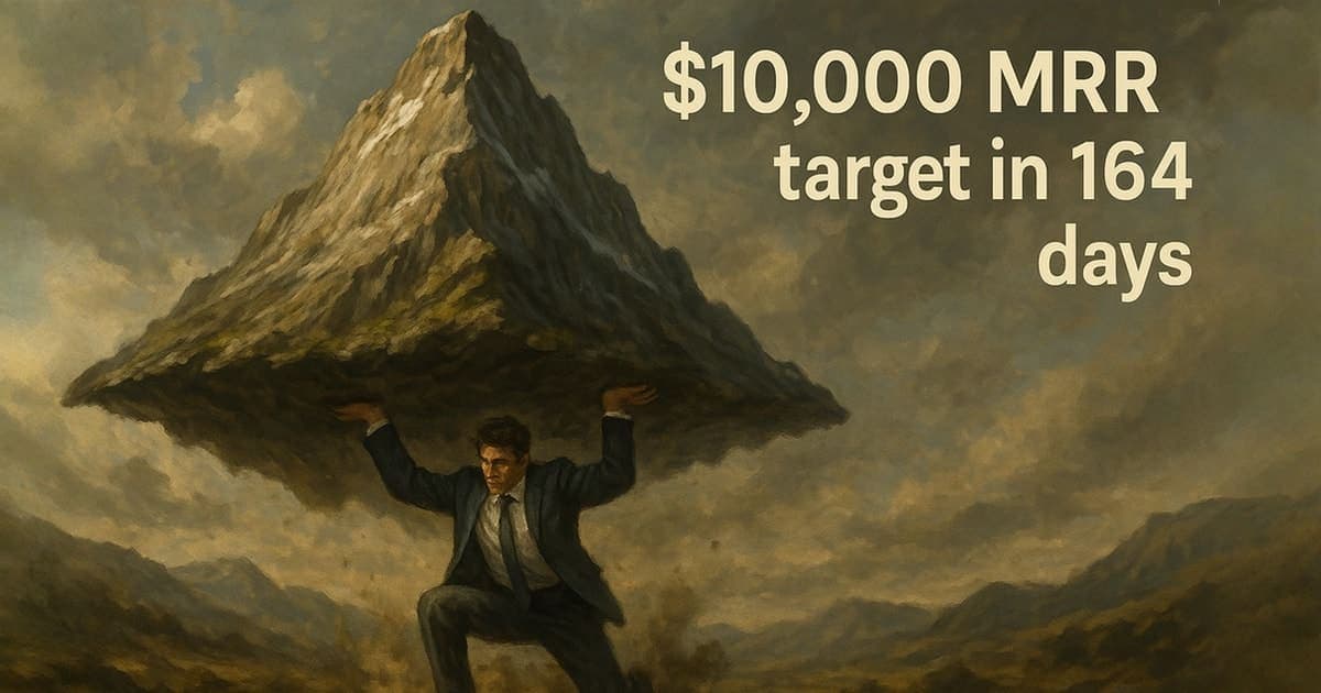 $10,000 MRR target in 164 days
